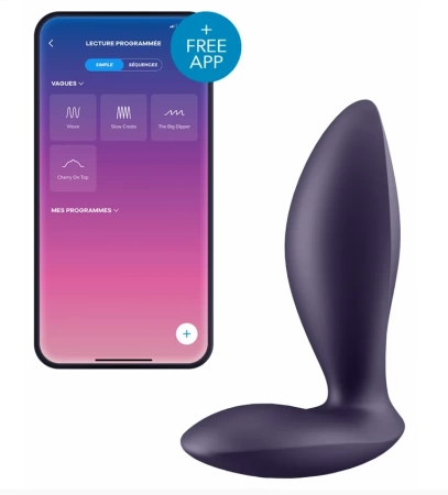 Satisfyer Power Plug - анальный плаг с вибрацией (управление через приложение)